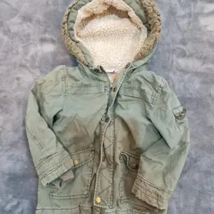 Mini Club Boys Green Parka Coat 4-5 Years - Small Flaw