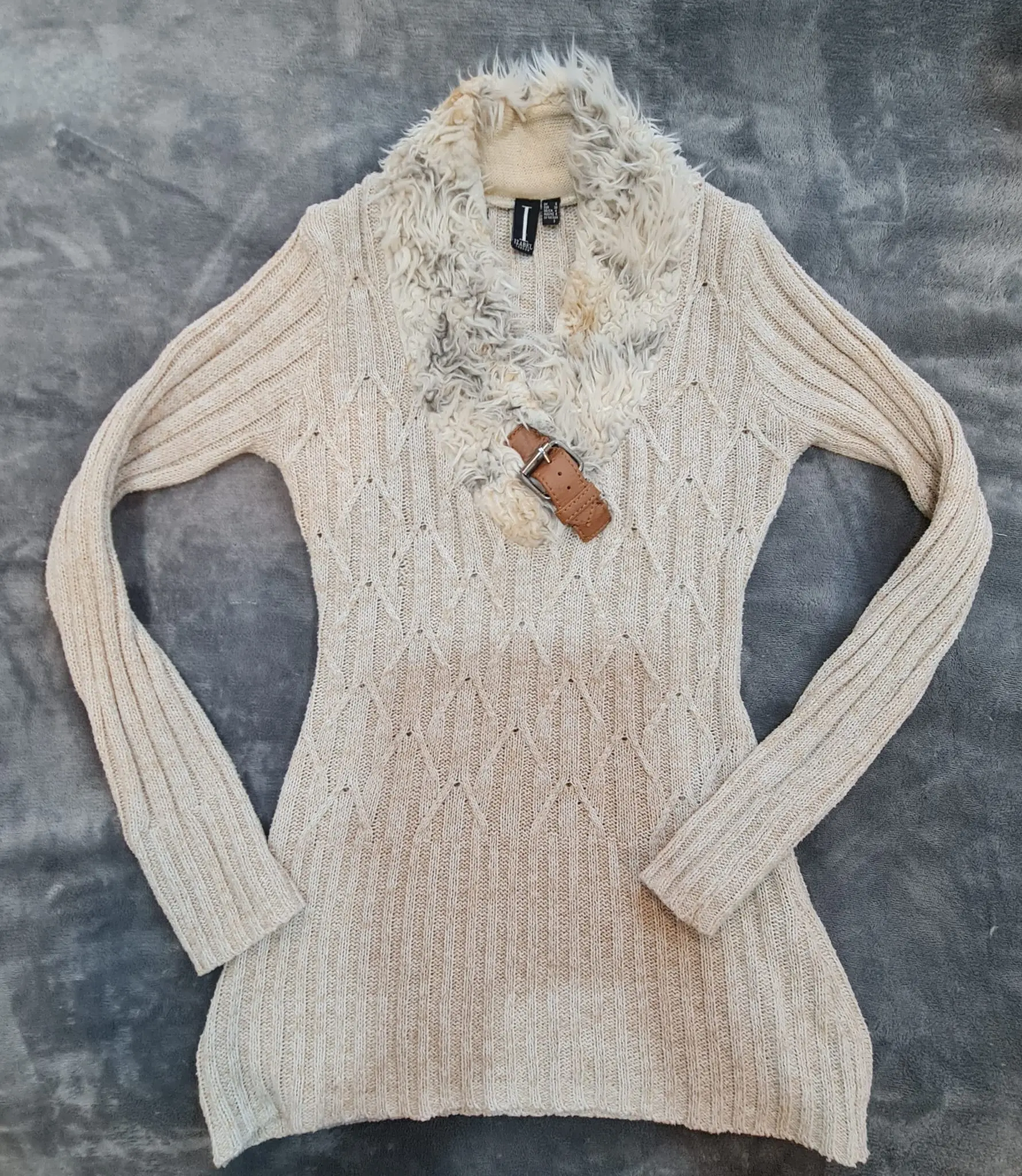 Izabel London Jumper Beige UK 8