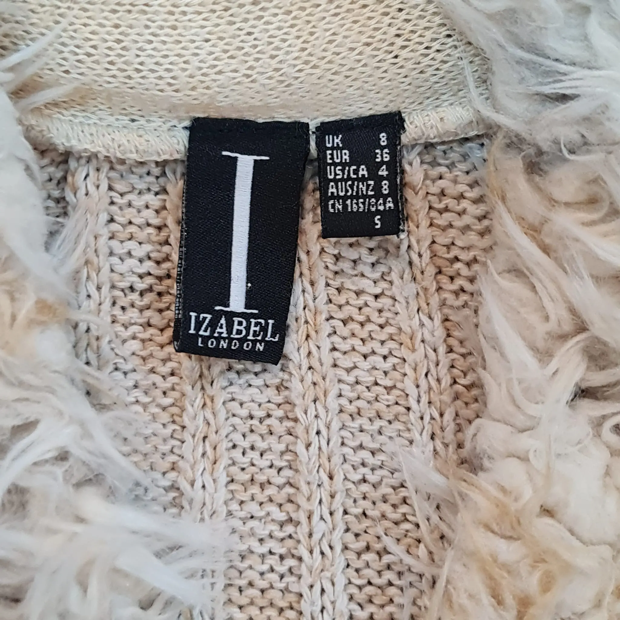 Izabel London Jumper Beige UK 8 - Image 2