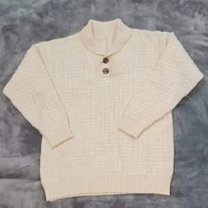 Pullover Jumper | Cream Waffle-Knit - Soft Viscose Blend - Girls