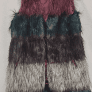 Papaya Womens Faux Fur Gilet Waistcoat Multi Colour S / UK 8-10