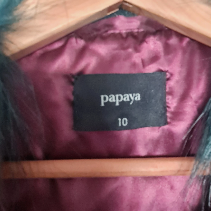 Papaya Womens Faux Fur Gilet Waistcoat Multi Colour S / UK 8-10 - Image 2