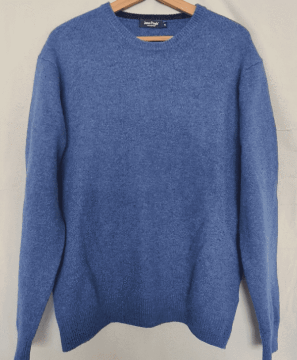 James Pringle Mens 100% Wool Jumper Sweater Blue XL