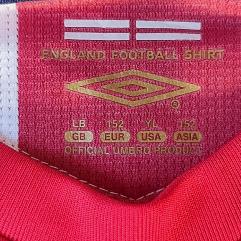 Umbro England Rooney #9 Boys Football Shirt Red 12 Years / 152 cm - Image 4