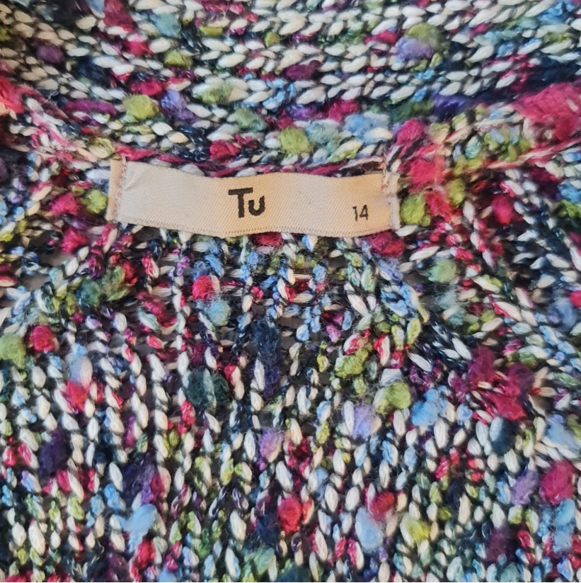 TU Womens Colourful Knitted Cardigan Jumper M / UK 12-14 - Image 3