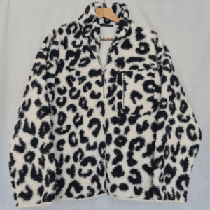 George Womens Teddy Fleece Leopard Print Jumper L / UK 16-18