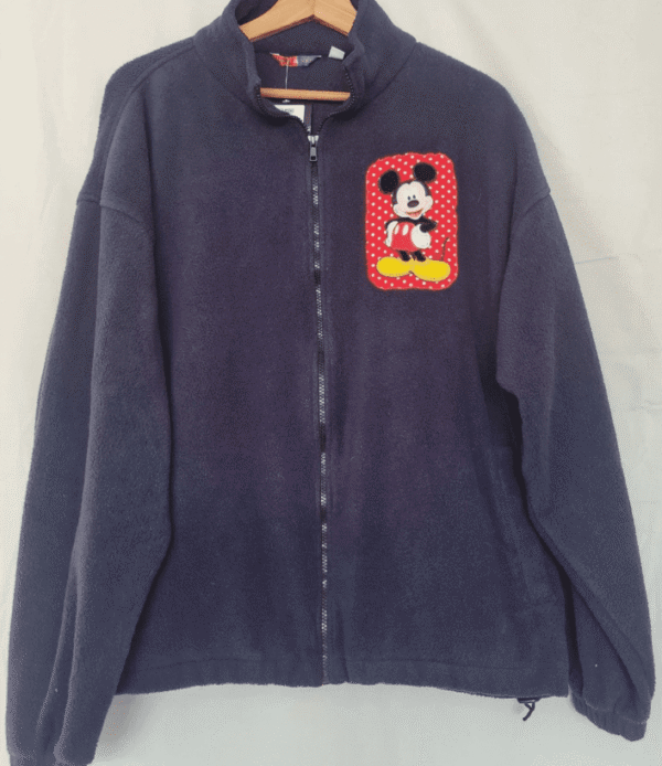 Navy & Red Womens Mickey Mouse Fleece Jacket Navy XL / UK 20-22
