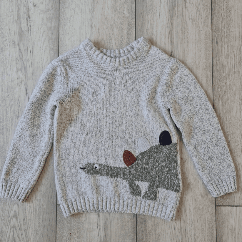 Marks & Spencer Kids Dinosaur Jumper Grey 3-4 Years 98-103cm