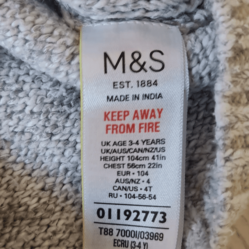 Marks & Spencer Kids Dinosaur Jumper Grey 3-4 Years 98-103cm - Image 3