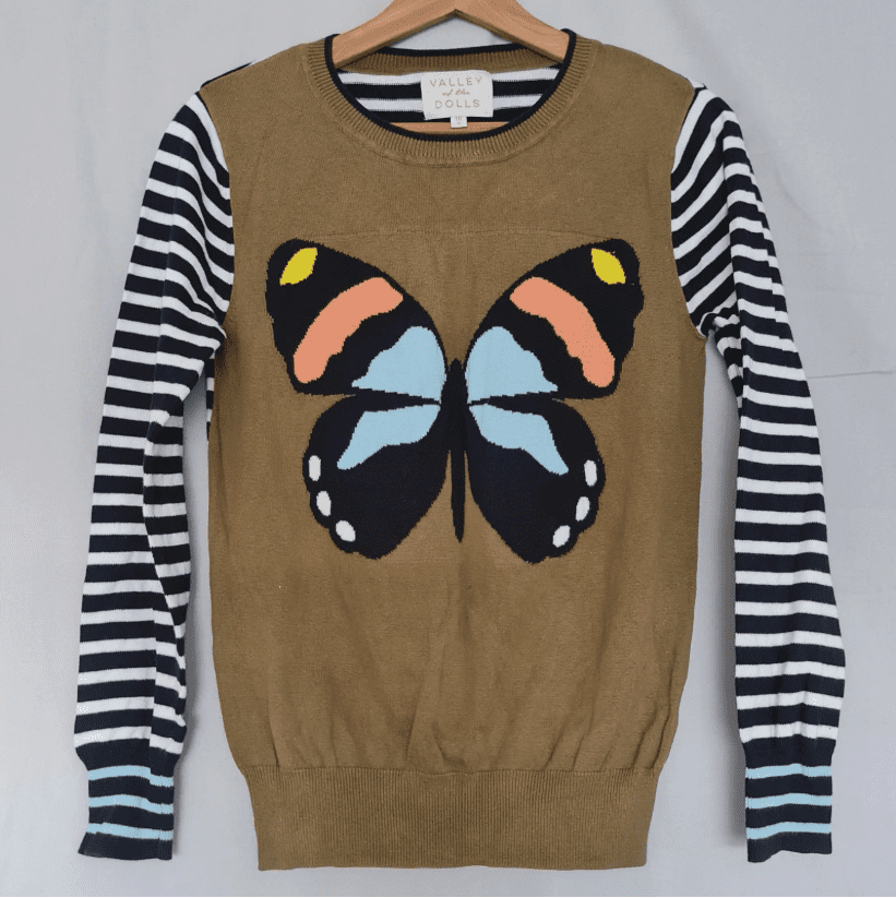 Valley Of The Dolls Butterfly Knit Jumper Womens S / UK 8-10