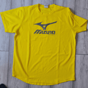 Mizuno Performance Sports T-Shirt Mens XL Yellow Running Gym