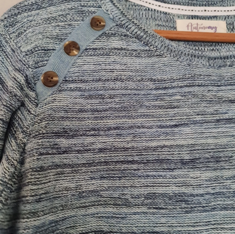 Autonomy Womens Knit Jumper Blue Grey M / UK 12-14 - Image 2