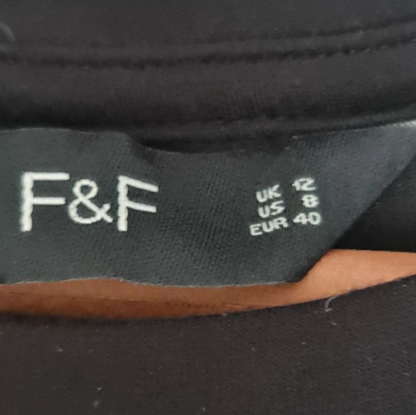F&F Womens Longline Sweatshirt Black M / UK 12-14 - Image 3