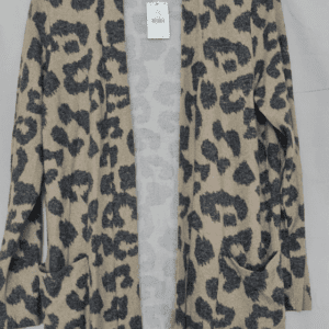 George Womens Leopard Print Longline Cardigan M / UK 12-14
