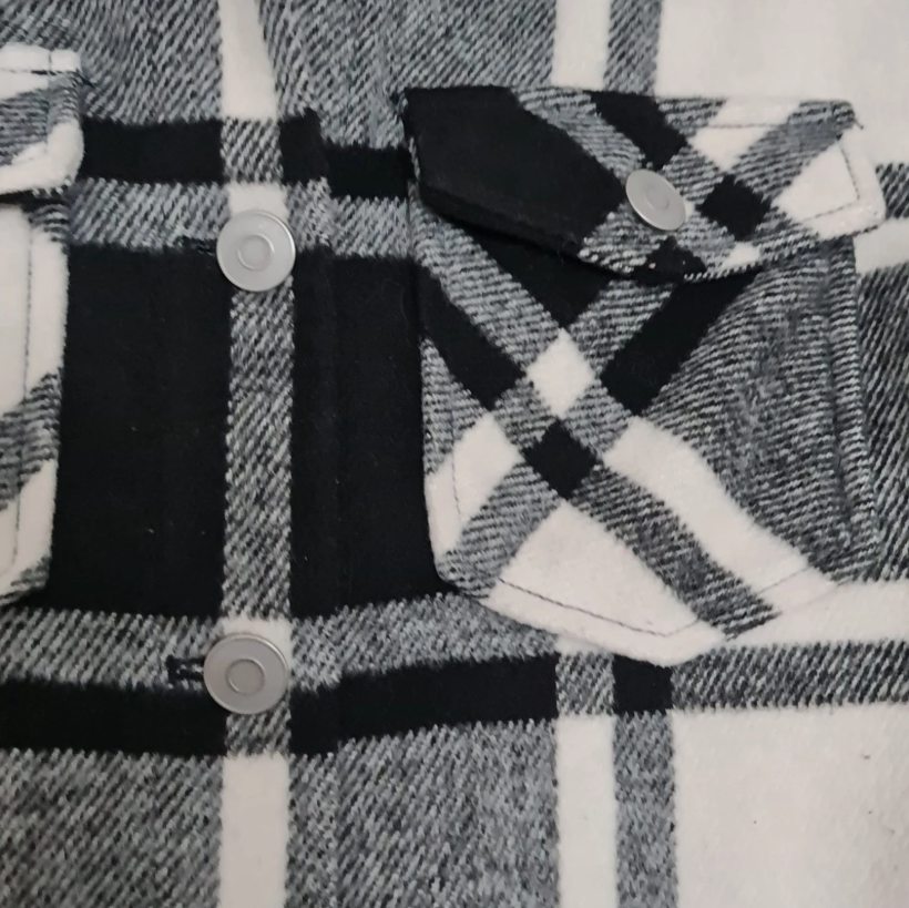 George Kids Check Shacket Jacket Black White 9-10 Years - Image 2