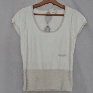 Diamond By Julien Macdonald Womens Knit Top Cream L / UK 16-18