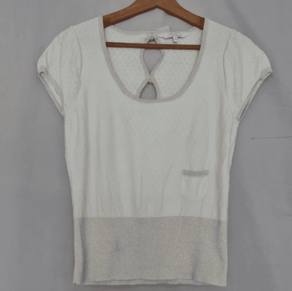 Diamond By Julien Macdonald Womens Knit Top Cream L / UK 16-18