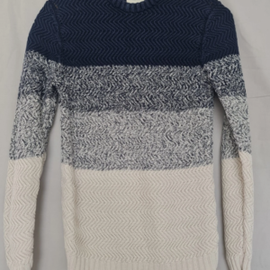 Rebel Womens Knit Jumper Navy White S / UK 8-10 Crew Neck Sweater