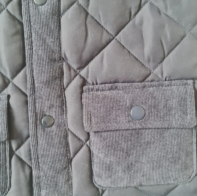 Matalan Kids Quilted Gilet Navy Sherpa Collar 18-24 Months - Image 2