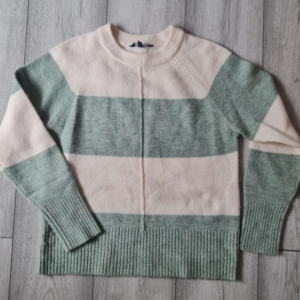 Peacocks Womens Soft Stripe Jumper Mint Cream S / UK 8-10