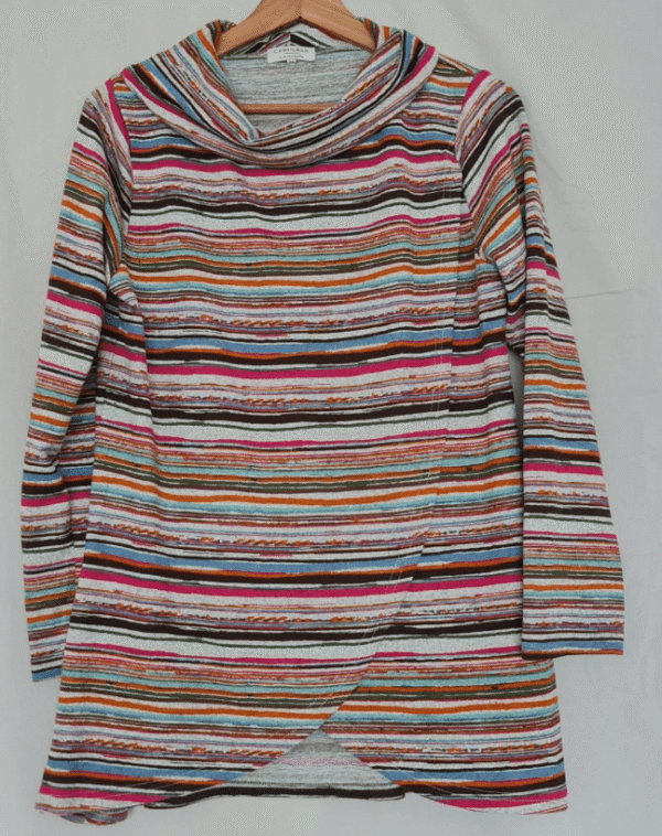 Cerulean Womens Striped Tunic Top Multi M / UK 12-14