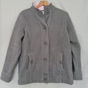 Marks & Spencer Womens Fleece Jacket Grey M / UK 12-14