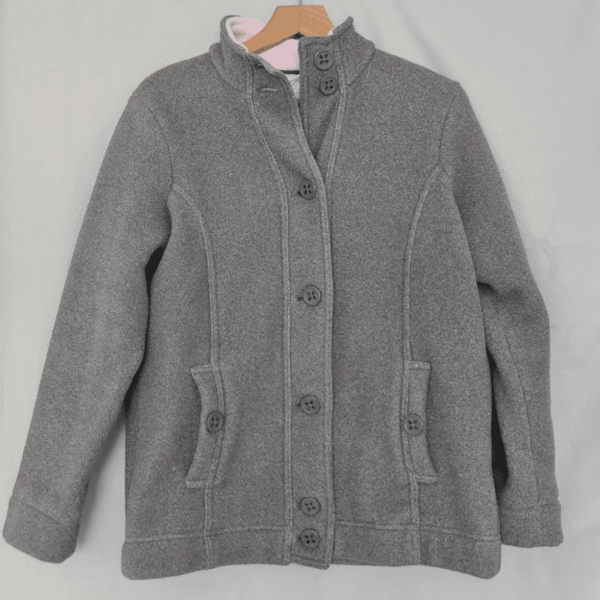 Marks & Spencer Womens Fleece Jacket Grey M / UK 12-14