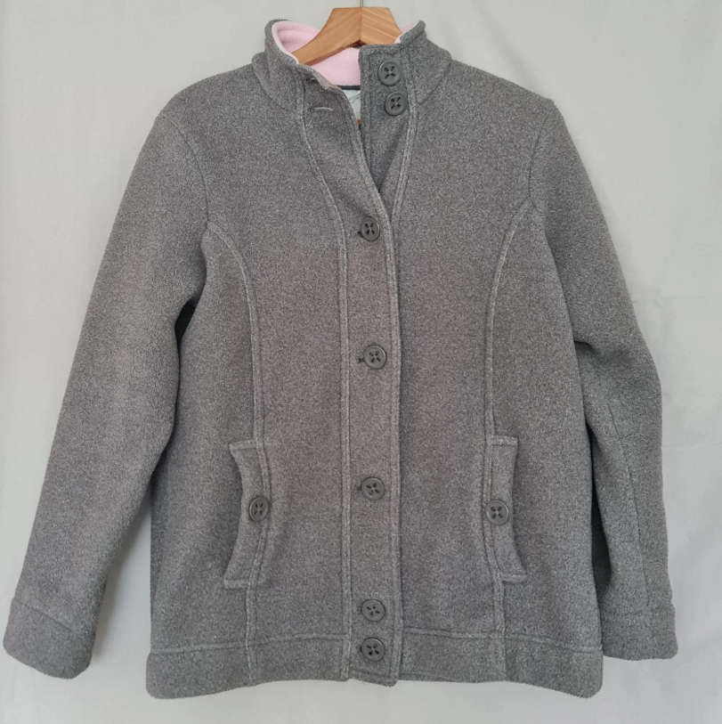 Marks & Spencer Womens Fleece Jacket Grey M / UK 12-14
