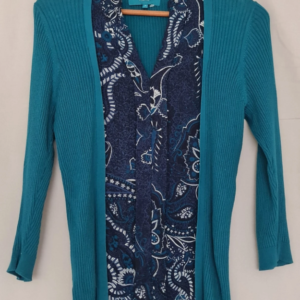 Next Womens Open Front Cardigan Top Turquoise Blue S / UK 8-10