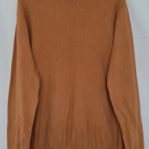 Easy Mens Textured Knit Jumper Brown M