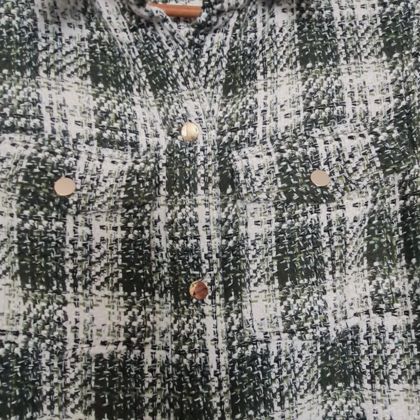 F&F Womens Check Shacket Overshirt Jacket Multi M / UK 12-14 - Image 2