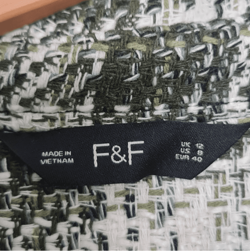 F&F Womens Check Shacket Overshirt Jacket Multi M / UK 12-14 - Image 3