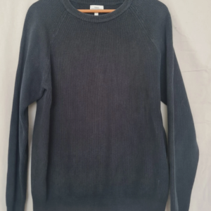 Next Mens Ribbed Knit Jumper Navy L