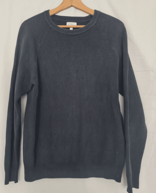Next Mens Ribbed Knit Jumper Navy L