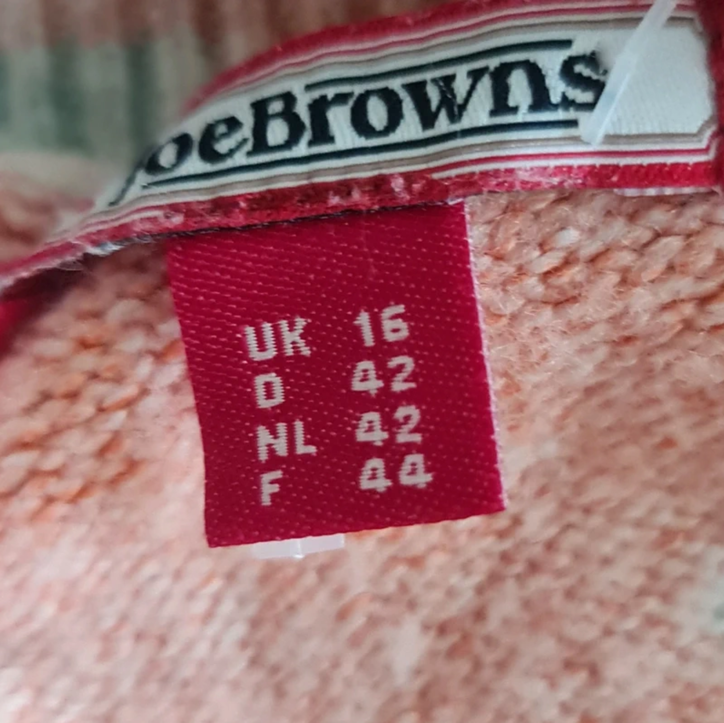 Joe Browns Womens Apricot Floral Knit Jumper UK 16 - Image 2