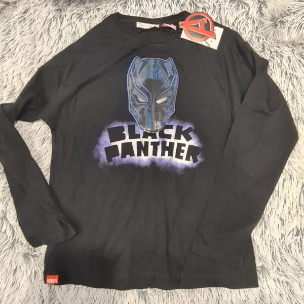 Zara Boys Marvel Black Panther Long Sleeve T-Shirt 13-14 Years