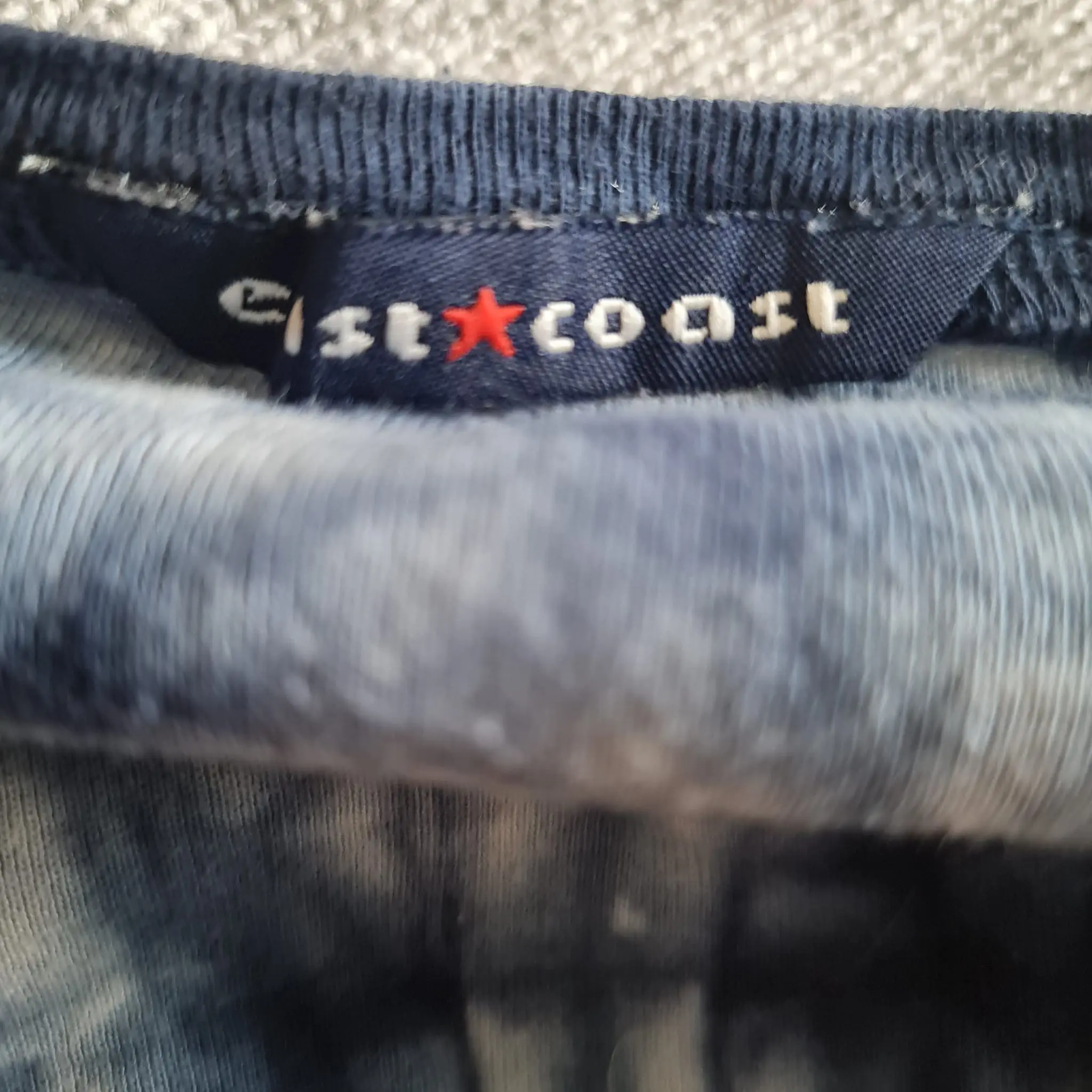 Coast To Coast Womens Navy Tie Dye Embellished Top XL UK 22-24 - Image 4