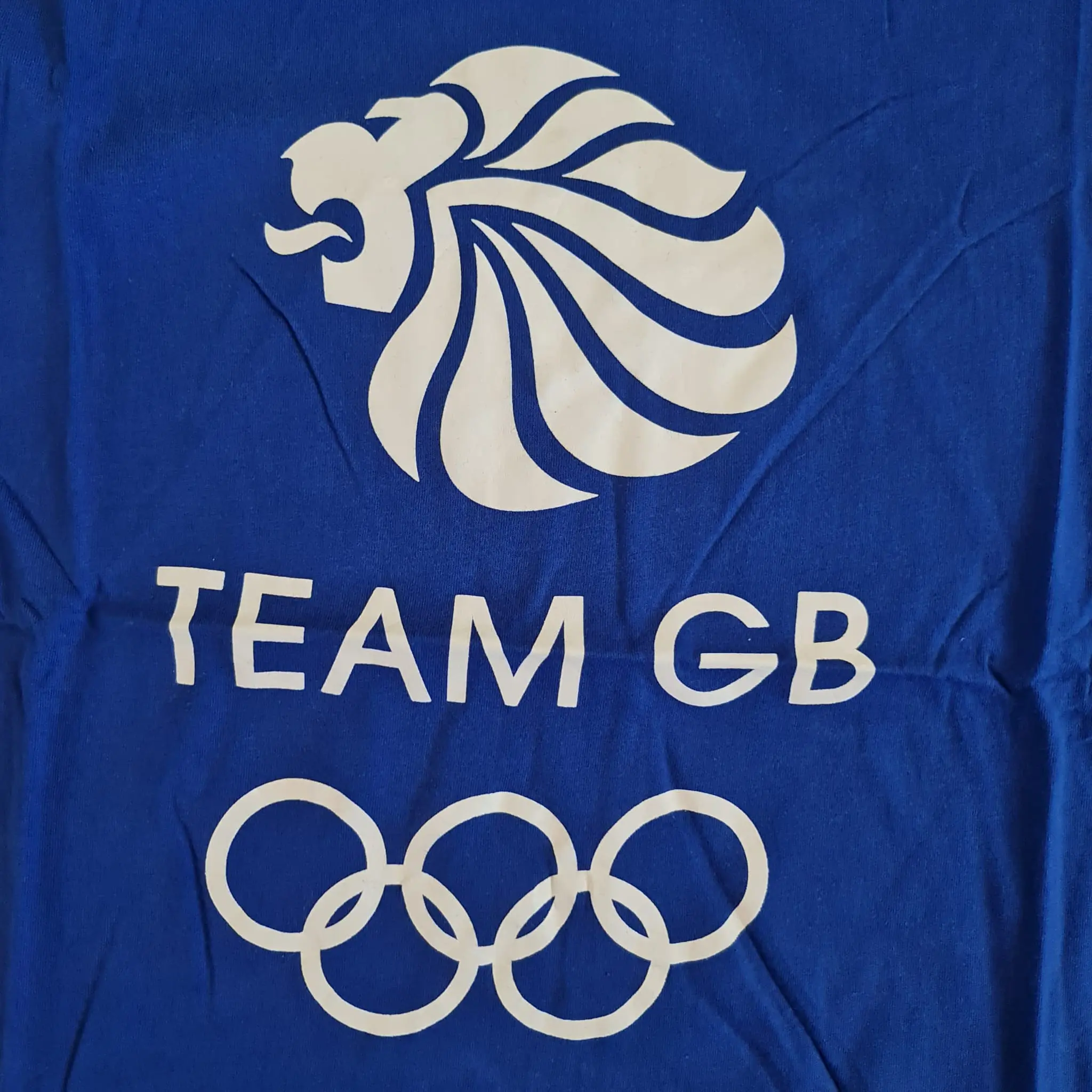 Team GB Unisex Olympic Logo T-Shirt Blue White Size L - Image 2