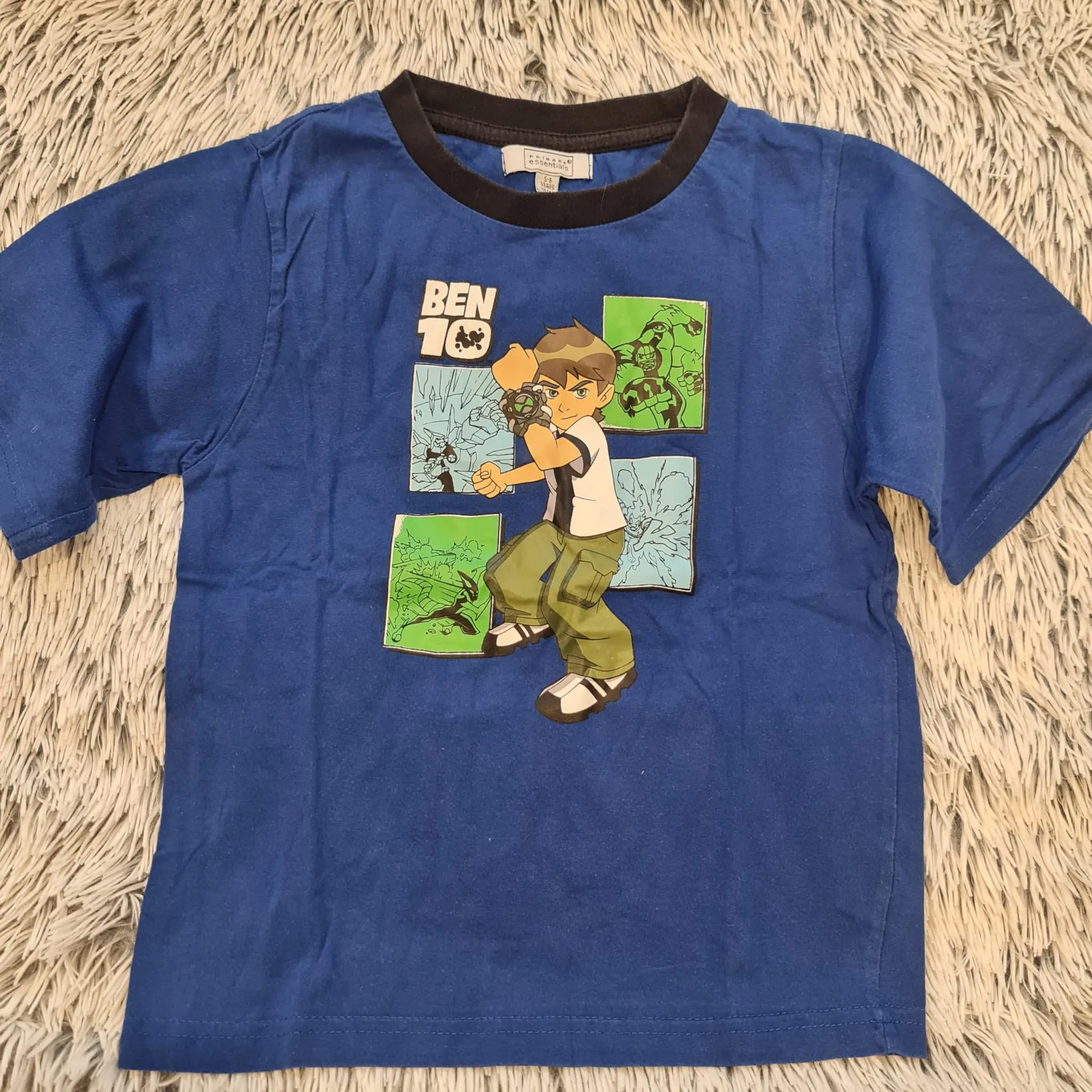 Primark Boys Ben 10 Graphic T-Shirt Blue 5-6 Years