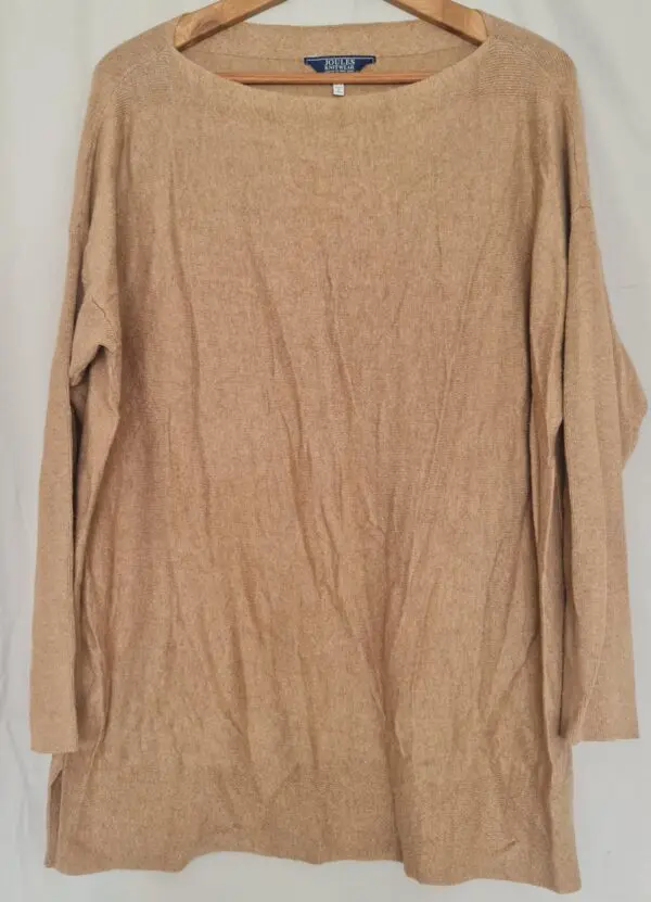 Joules Womens Sand Beige Longline Knit Jumper UK 16