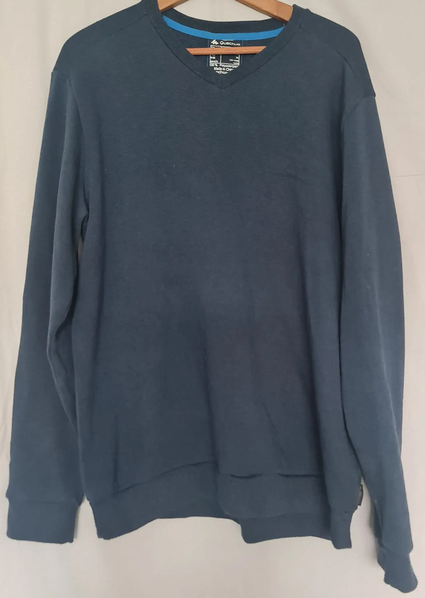 Quechua Mens Navy V Neck Elbow Patch Sweatshirt XXL