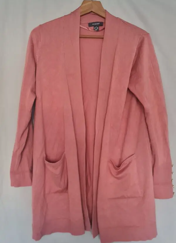 Primark Womens Rose Longline Open Front Cardigan M UK 12-14