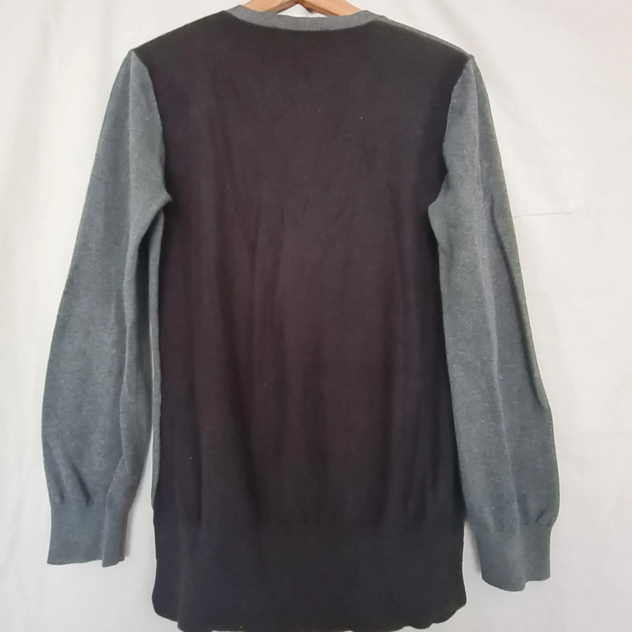 Giordano Womens Grey Black Layered Cardigan XL UK 20-22 - Image 4