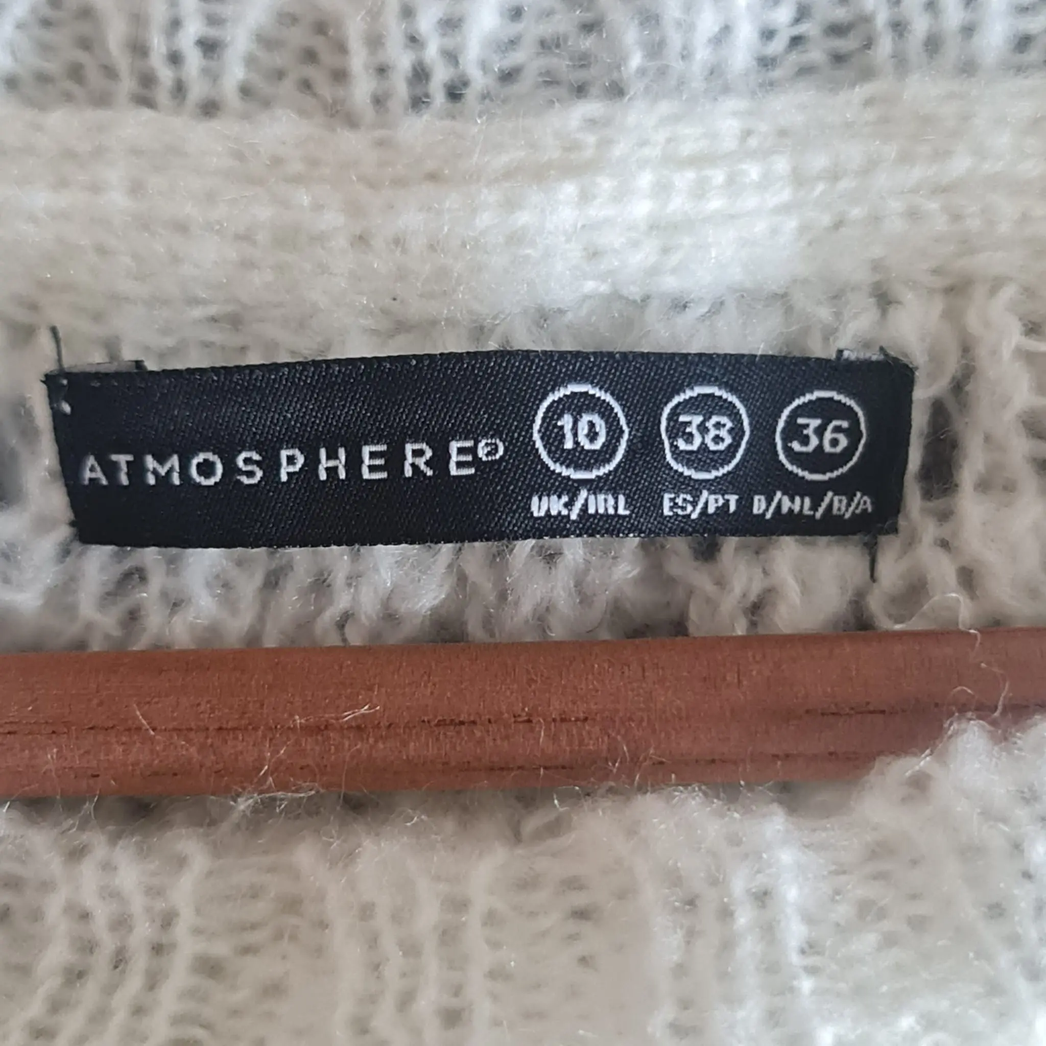 Atmosphere Womens Cream Open Knit Jumper UK 10 - Image 2