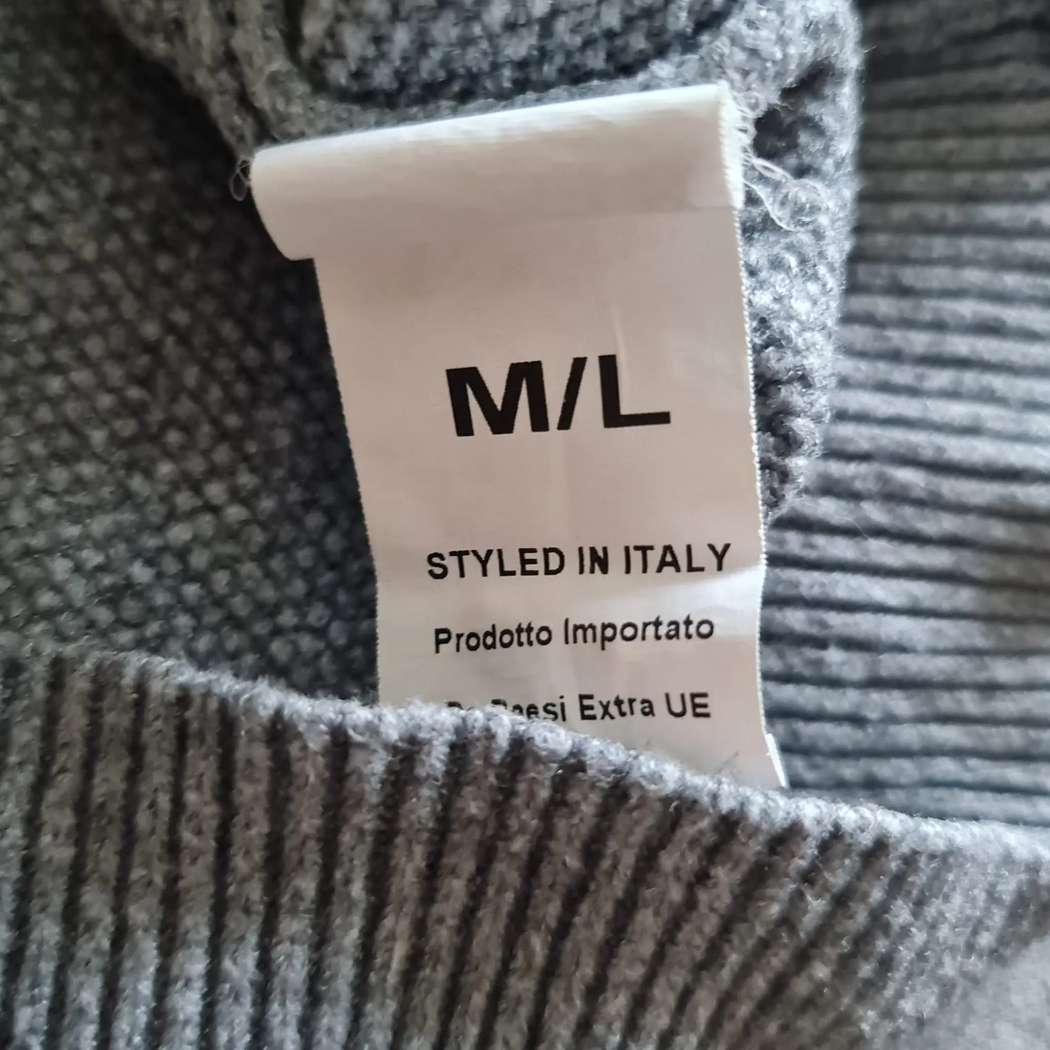 Feutraum Womens Grey Mock Neck Knit Jumper M/L - Image 2