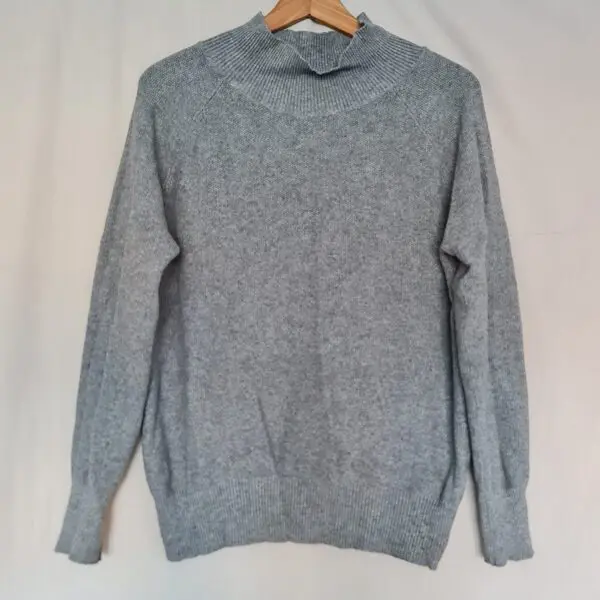 Feutraum Womens Grey Mock Neck Knit Jumper M/L