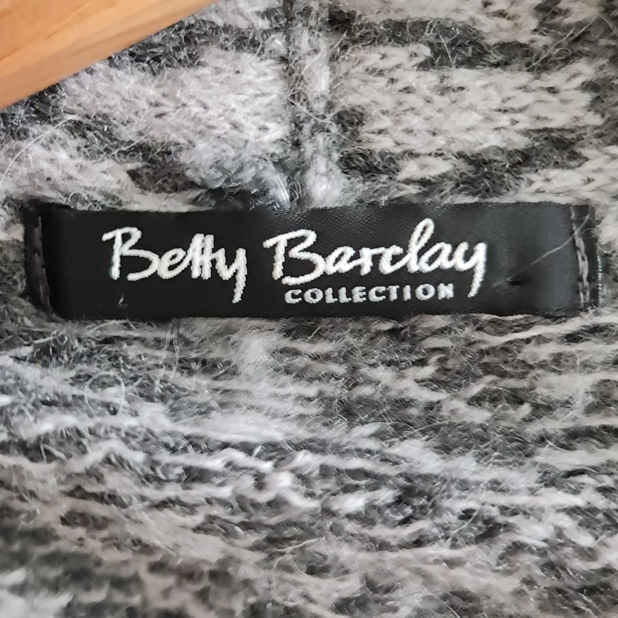 Betty Barclay Grey & Turquoise Abstract Cardigan S / 8-10 - Image 2