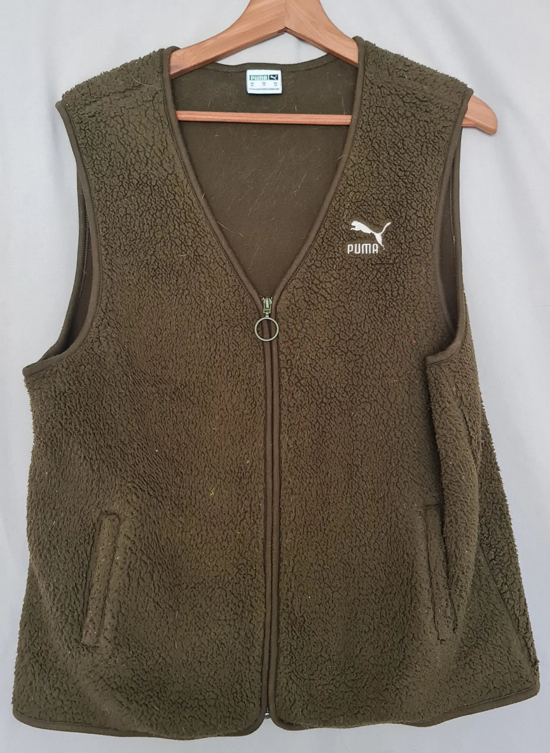 Puma Khaki Logo Gilet XS / UK 4-6