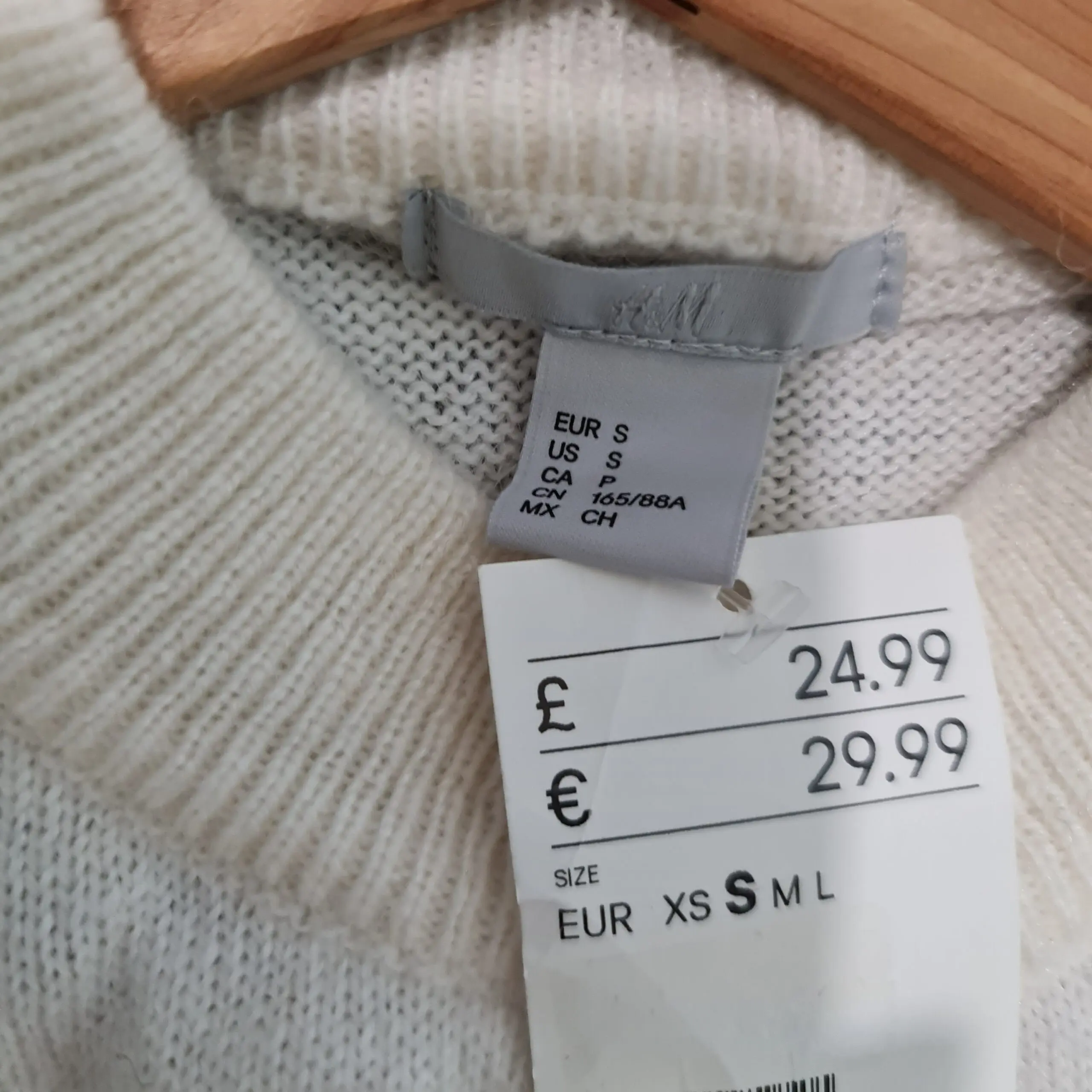 H&M Women's Cream Jumper S / UK 8-10 - Image 2