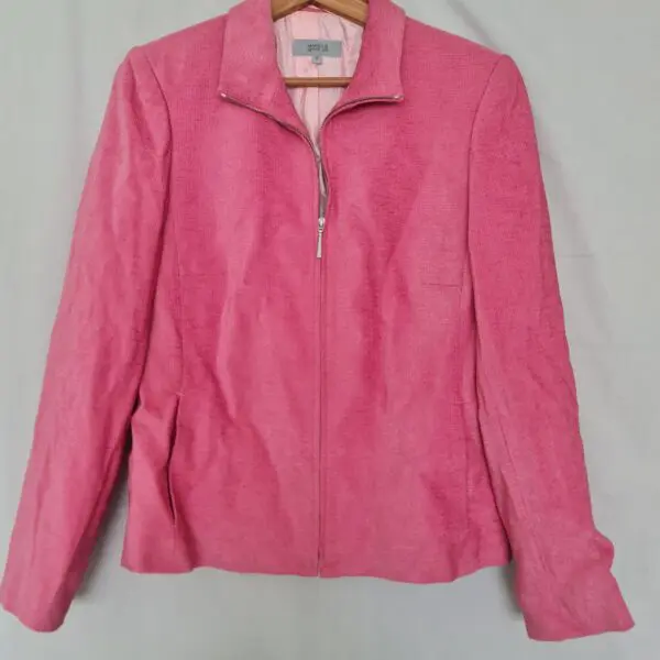 Marks & Spencer Womens Pink Zip Blazer Jacket UK 10 S